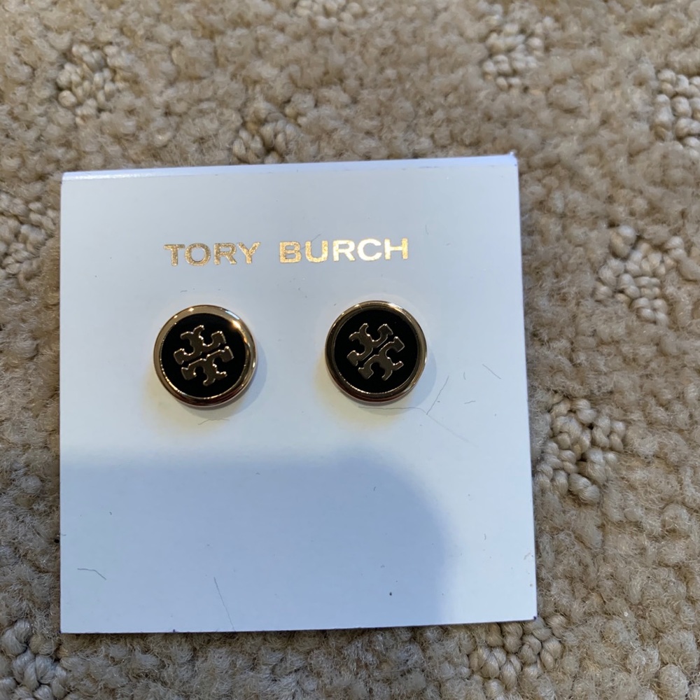 Tory Burch Logo Stud Earrings